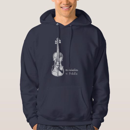 Veste À Capuche Fiddle Not Violin Bluegrass Country Music Gift (Devant)