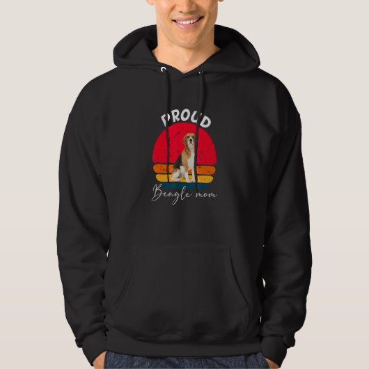 Veste À Capuche Fier Beagle maman chien (Devant)