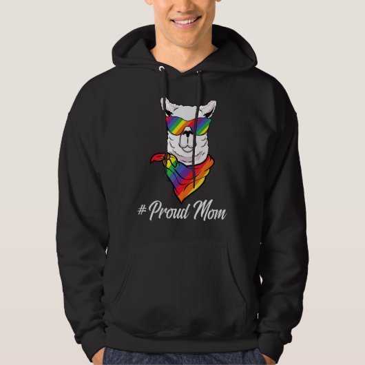 Veste À Capuche Fier Maman Momma Llama Alpaca Pride Lgbt Rainbow T (Devant)