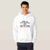 Veste À Capuche Fier Papa De Ma Fille Avec Autisme (Devant entier)
