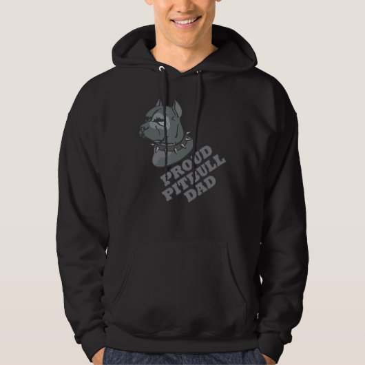 Veste À Capuche Fier Pitbull Papa Cool (Devant)
