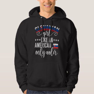 Veste À Capuche Fier Slovakian Girl Slovaquie Drapeau Slovakian He
