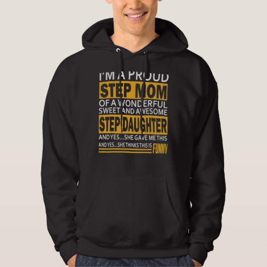 Veste À Capuche Fier Step Maman Fête Mère Pour Stepmaman De Stepda (Devant)