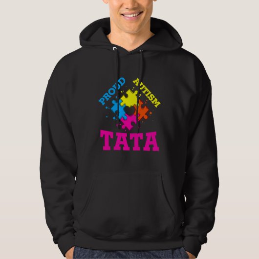 Veste À Capuche Fière autisme Tata (Devant)