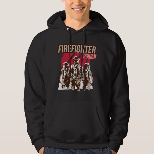 Veste À Capuche Fière escouade de pompiers (Devant)