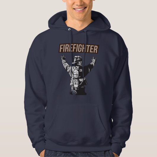 Veste À Capuche Fière escouade de pompiers (Devant)