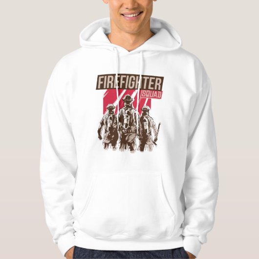 Veste À Capuche Fière escouade de pompiers (Devant)