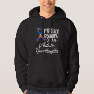 Veste À Capuche Fière Grand-Père D'Un Autisme Autiste Petite-Fille