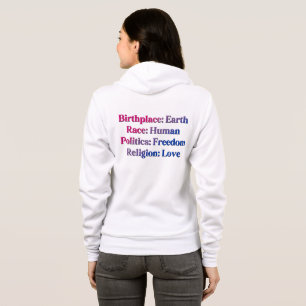 Veste À Capuche Fierté bisexuelle - Lieu de naissance : Terre. Rac