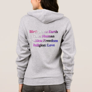 Veste À Capuche Fierté genderfluide - Lieu de naissance : Terre. R