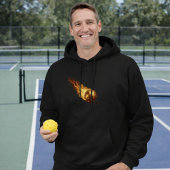 Veste À Capuche Fiery Golden Flames - Pickleball Player Life Black