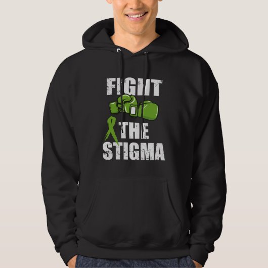Veste À Capuche Fight The Stigma Mental Health Awareness  Green Gl (Devant)