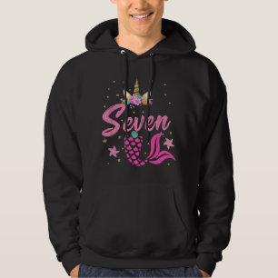 Veste À Capuche Fille 7 ans Anniversaire Licorne Queue de Sirène 7
