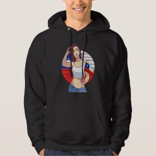 Veste À Capuche Fille chilienne Fierté latino Drapeau du Chili Fiè