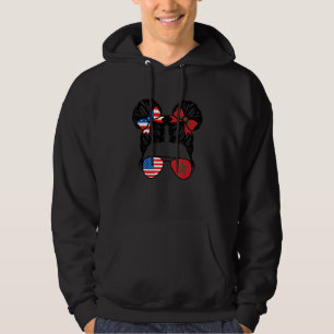 Veste À Capuche Fille moitié américaine moitié marocaine Drapeau U