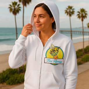 Veste À Capuche Filles d'insectes jaunes de miel d'abeilles en ple