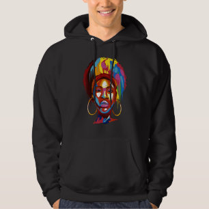 Veste À Capuche Filles noires Queen cheveux naturels Afro Melanin
