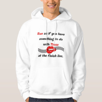 Veste À Capuche Finish Line Funny Sarcastic Red Lips Runtime Quote