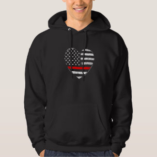 Veste À Capuche Firefighter USA Patriotic American Flag Funny Hear