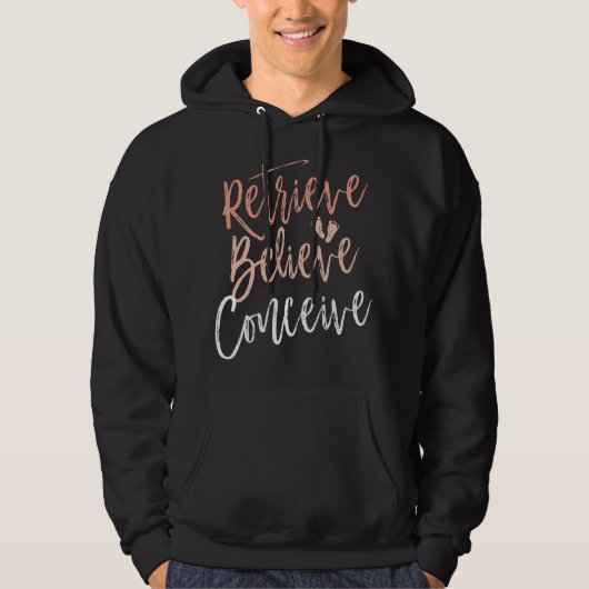 Veste À Capuche FIV pour femmes Maman Récupérer Croire Conception (Devant)