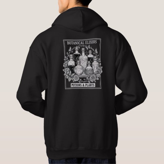 Veste À Capuche Flacons de Potion d'Élixirs Botaniques Graphique (Dos)