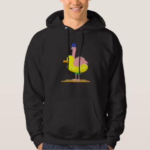 Veste À Capuche Flamant rose Canard flottant pneus Animaux
