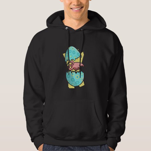 Veste À Capuche Flamant rose Oeuf de Pâques (Devant)