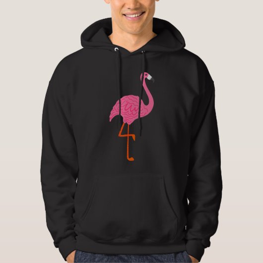 Veste À Capuche Flamant rose Rose Sur Une Jambe Pour Bird & Nature (Devant)