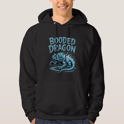 Veste À Capuche Flammes de dragon à capuchon bleu (Devant)