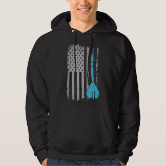 Veste À Capuche Fléchettes - Drapeau Américain USA Vintage pour Fl