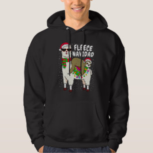 Veste À Capuche Fleece Feliz Navidad Sloth Riding Llama Christmas