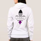 Veste À Capuche Fleur-de-lis de fierté de l'aséxualité (Dos)