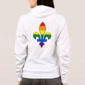 Veste À Capuche Fleur-de-lis de fierté LGBT (Dos)