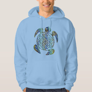 Veste À Capuche Fleur de Vie / Blume des Lebens - tortue colorée