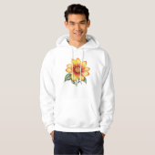 Veste À Capuche Fleur orange (Devant entier)