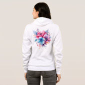 Veste À Capuche Fleurs à l'aquarelle conception florale (Dos entier)