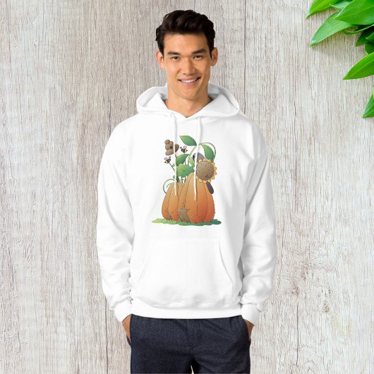 Veste À Capuche Fleurs citrouilles Et Abeilles