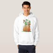 Veste À Capuche Fleurs citrouilles Et Abeilles (Devant entier)