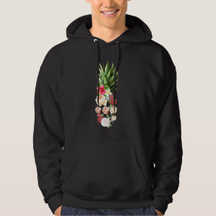 Veste À Capuche Fleurs d'ananas Orchidées Roses Été Hawaïen Va
