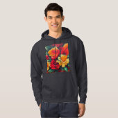 Veste À Capuche Fleurs d'Automne (Devant entier)