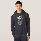 Veste À Capuche Fleurs Et Chat Gothique (Devant entier)