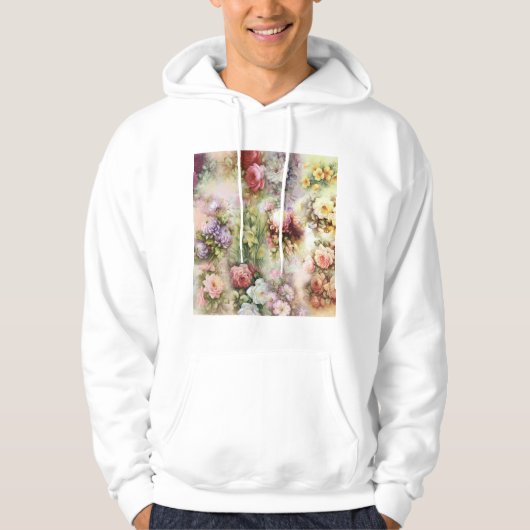 Veste À Capuche Fleurs vintages (Devant)