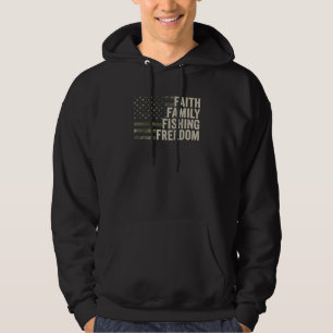 Veste À Capuche Foi Famille Pêche Liberté Bass Pêcheur Camo U
