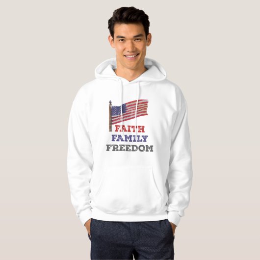 Veste À Capuche Foi Liberté familiale (Devant entier)