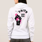 Veste À Capuche FOI SUR LA PEUR Sensibilisation au cancer du sein (Dos)