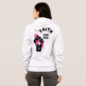 Veste À Capuche FOI SUR LA PEUR Sensibilisation au cancer du sein (Dos entier)