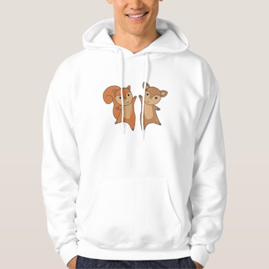 Veste À Capuche Forêt d'écureuils de cerfs Animaux mignons (Devant)