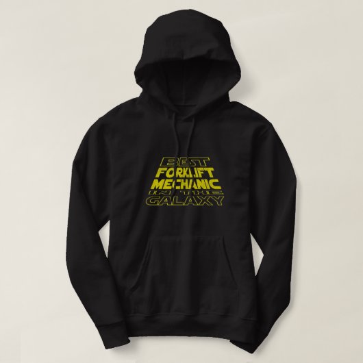Veste À Capuche Forklift Mechanic Funny Space Backside Design Prem (Design devant)