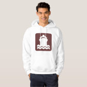 Veste À Capuche Forme de navire - Marron foncé (Devant entier)