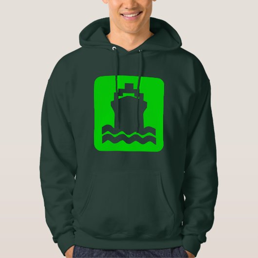 Veste À Capuche Forme de navire - Vert (Devant)